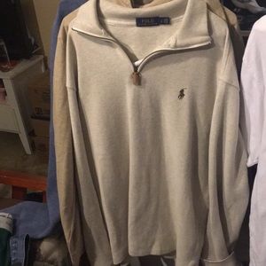 Tan Polo Ralph Lauren long sleeve quarter zip